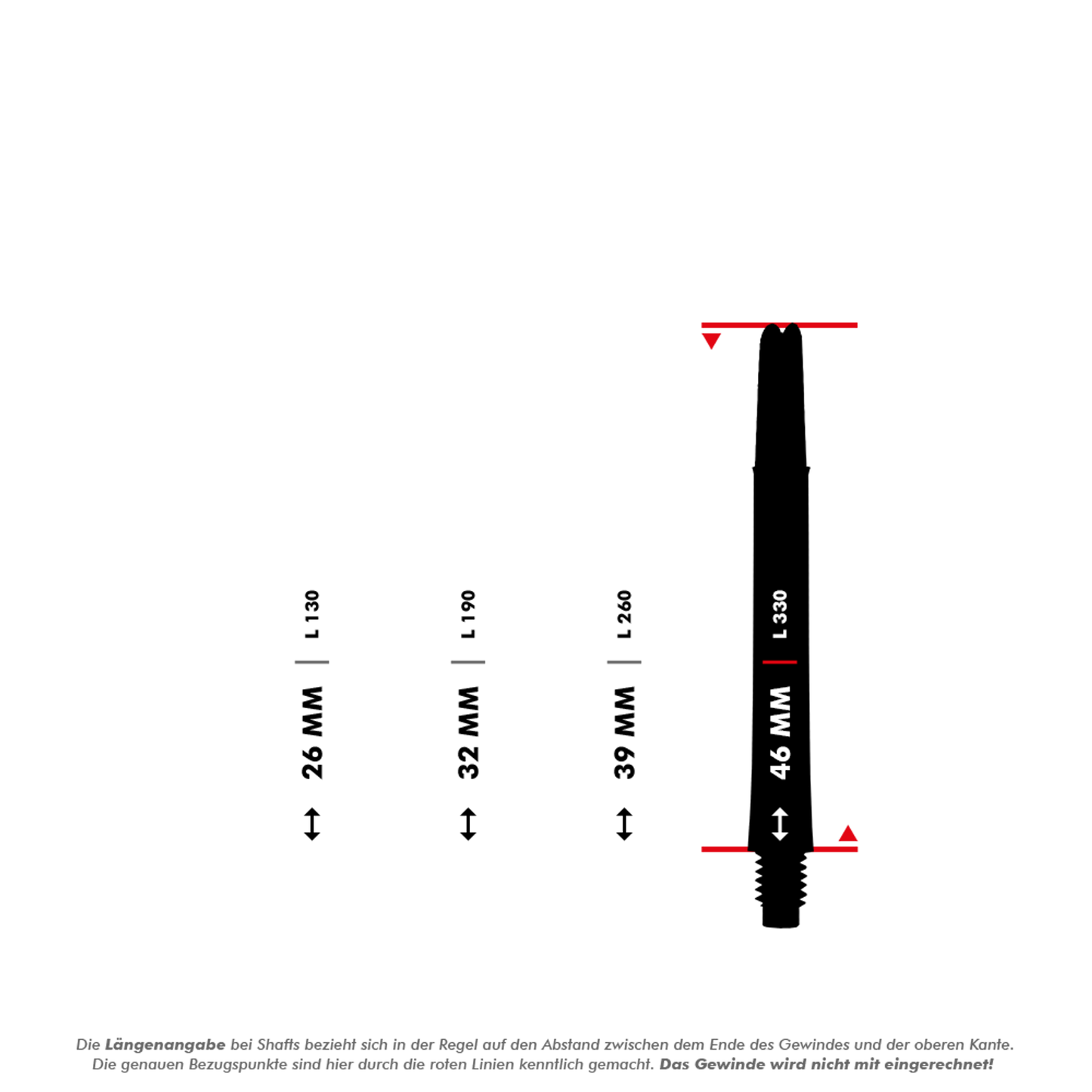 L-Style L-Shafts Locked Straight - Clear