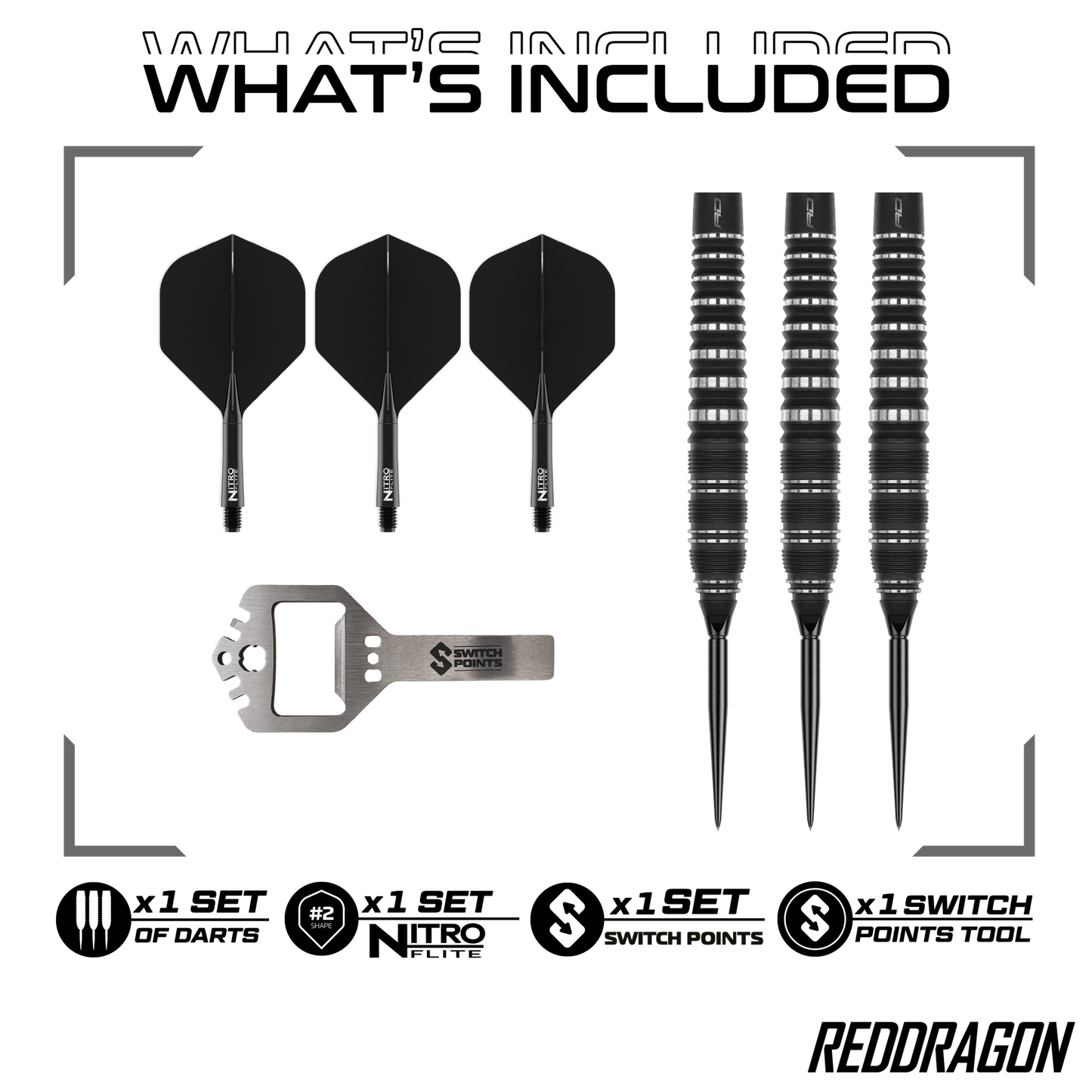 Red Dragon Sable Torpedo Switch Point Steeldarts