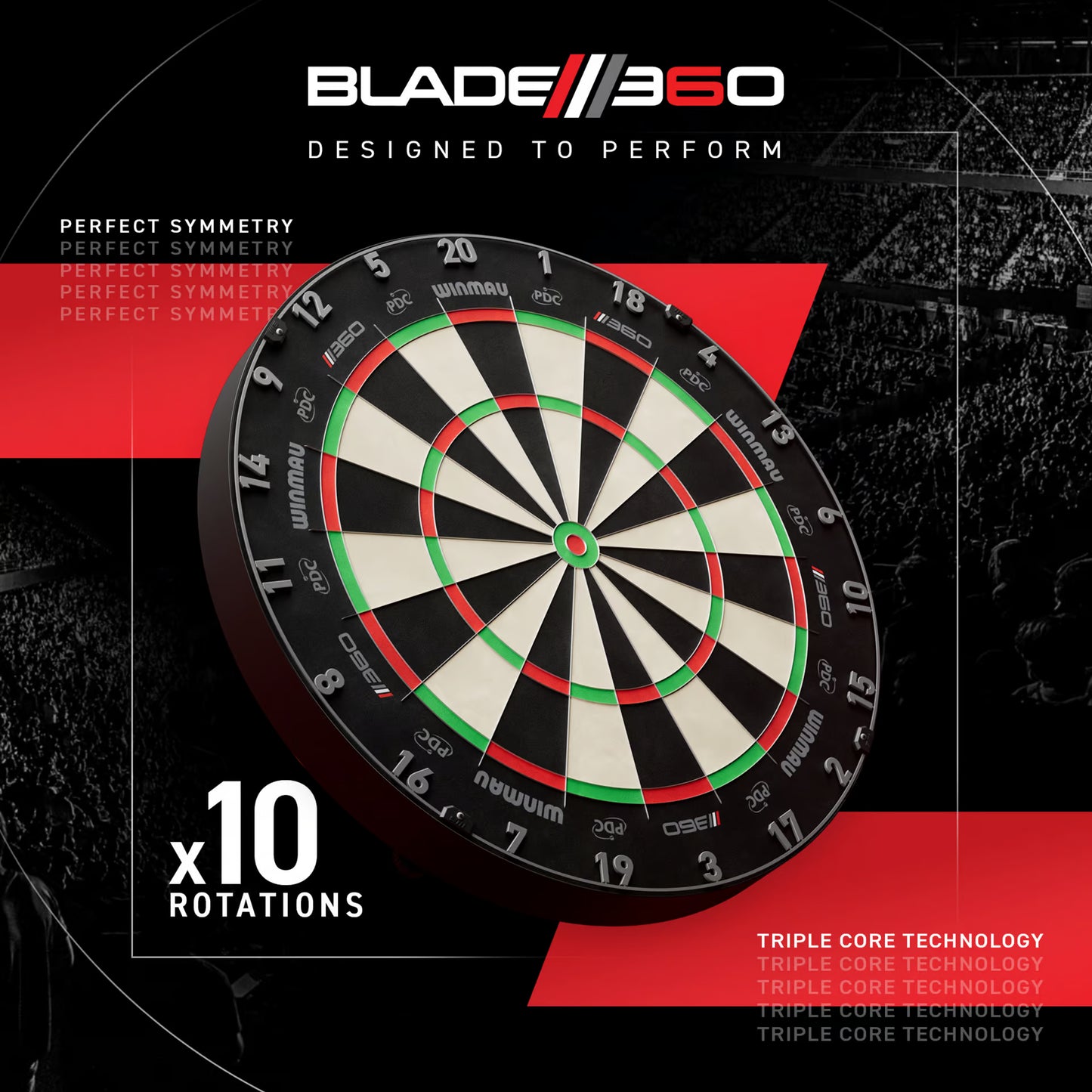 Winmau Blade 6 TC 360 Steeldartboard