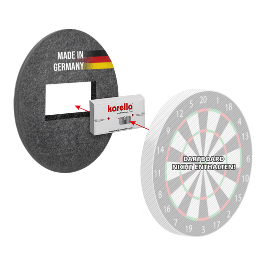 Kompakter Schallschutz Karella für Steeldartboards