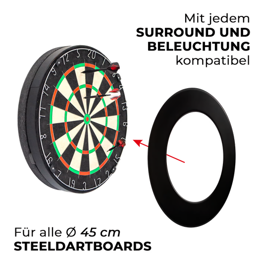 Kompakter Schallschutz Karella für Steeldartboards