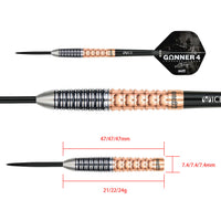 One80 GUNNER 4 Steeltip Black&Rosegold