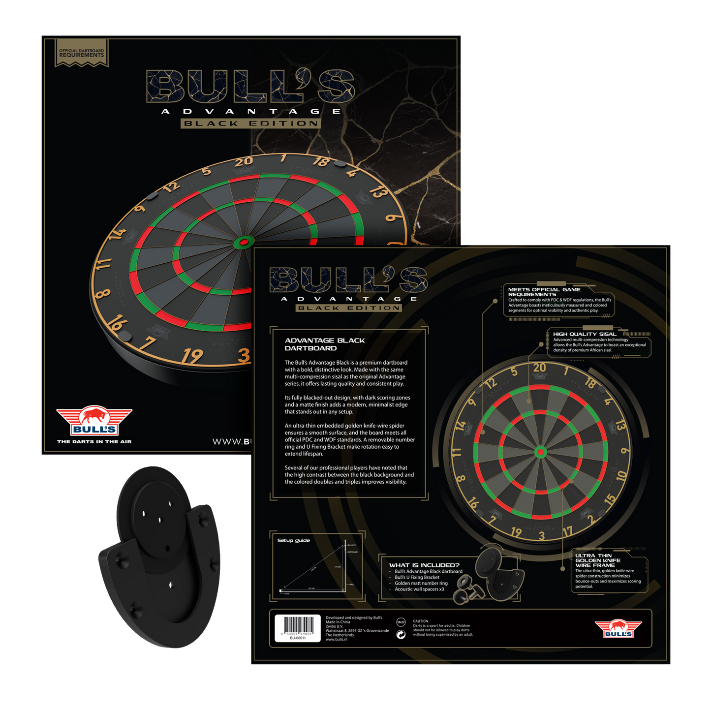 Bulls NL Advantage Black-Edition Steeldartboard