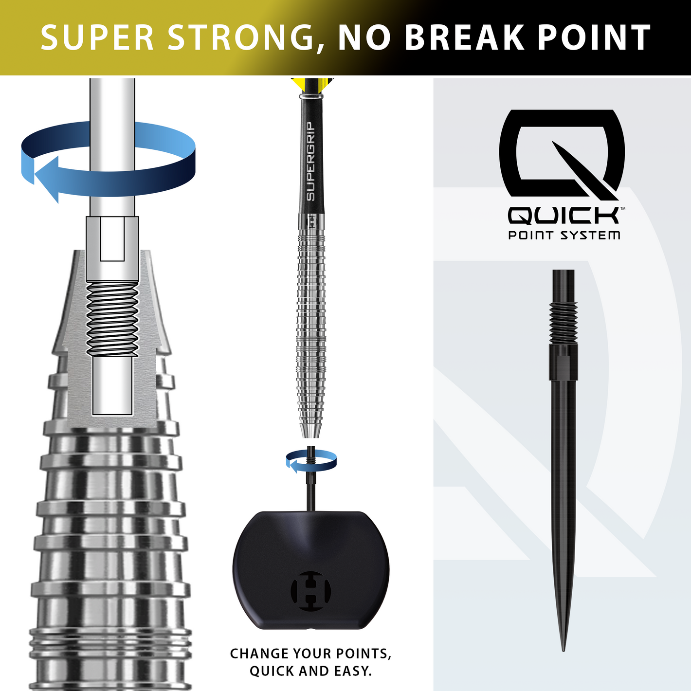 Harrows NX90 Tapered Quick Point Steeldarts