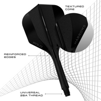 Harrows Solo No6 Flight-Shaft-System - Schwarz