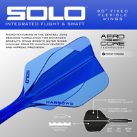 Harrows Solo No6 Flight-Shaft-System - Blau