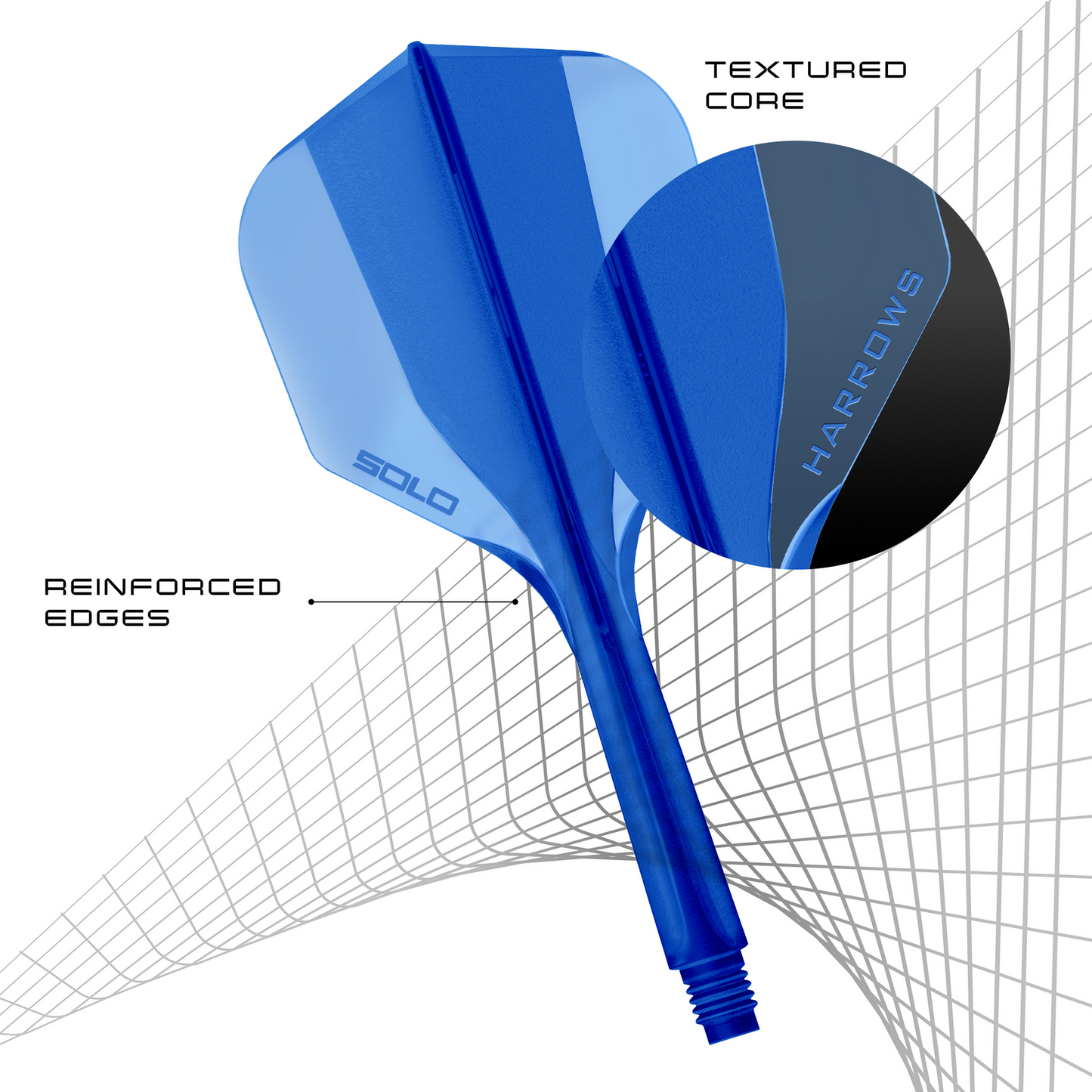 Harrows Solo No6 Flight-Shaft-System - Blau