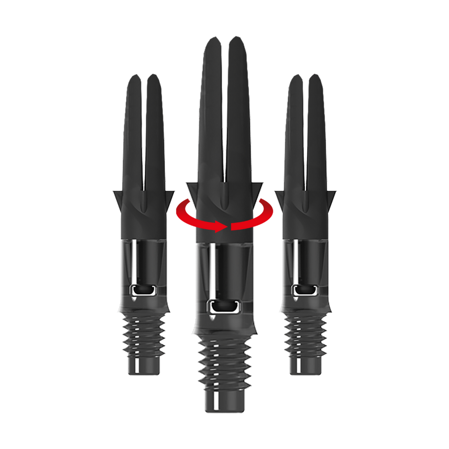 L-Style L-Shaft Carbon Silent Straight - Schwarz