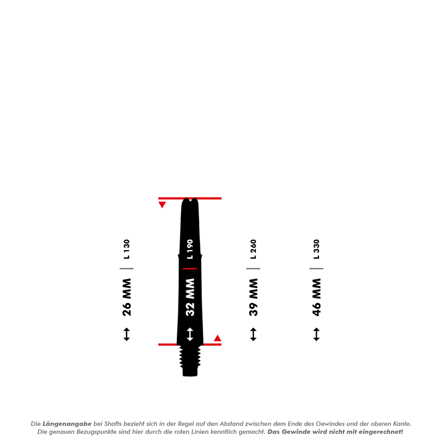 L-Style L-Shafts Locked Straight - Clear