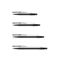 Harrows Quick Point Micro Ridge Dartspitzen - Schwarz