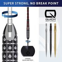 Harrows Quick Point Heavy Metal Dartspitzen - Silber
