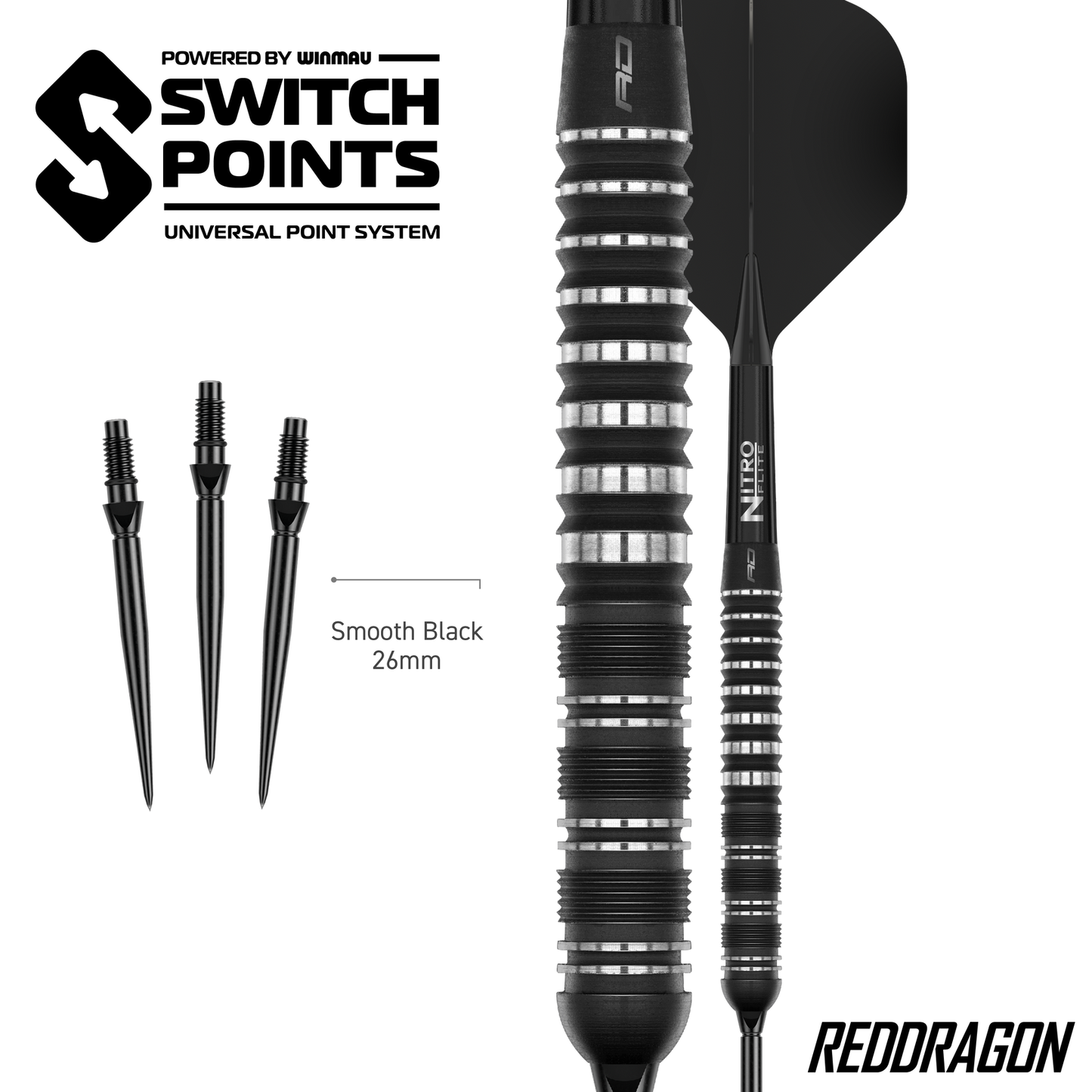Red Dragon Sable Parallel Switch Point Steeldarts