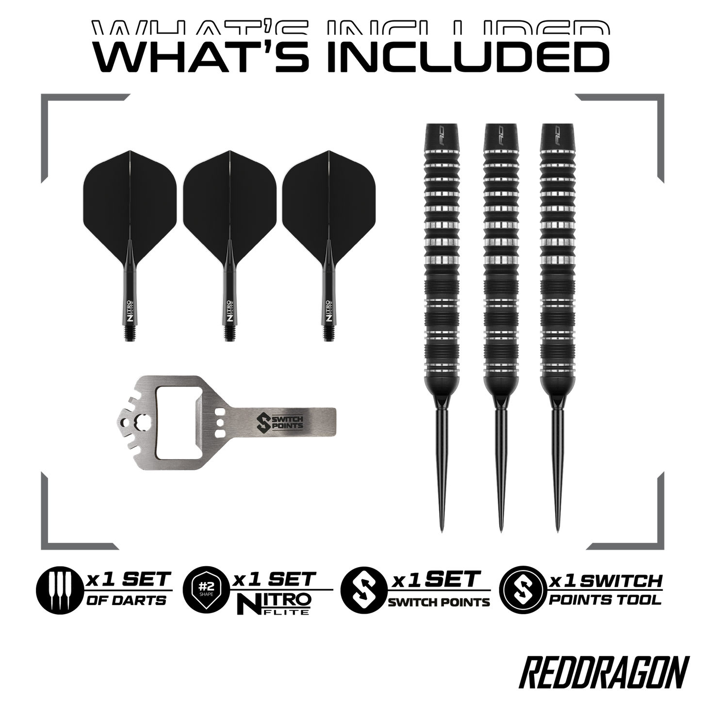 Red Dragon Sable Parallel Switch Point Steeldarts