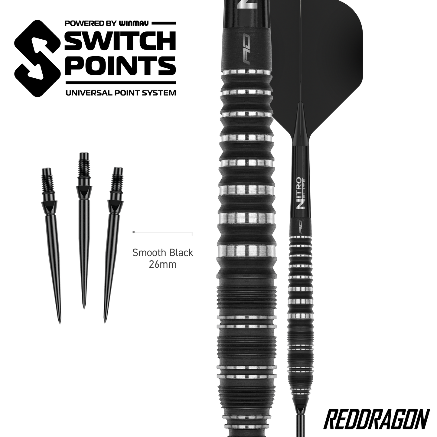 Red Dragon Sable Torpedo Switch Point Steeldarts