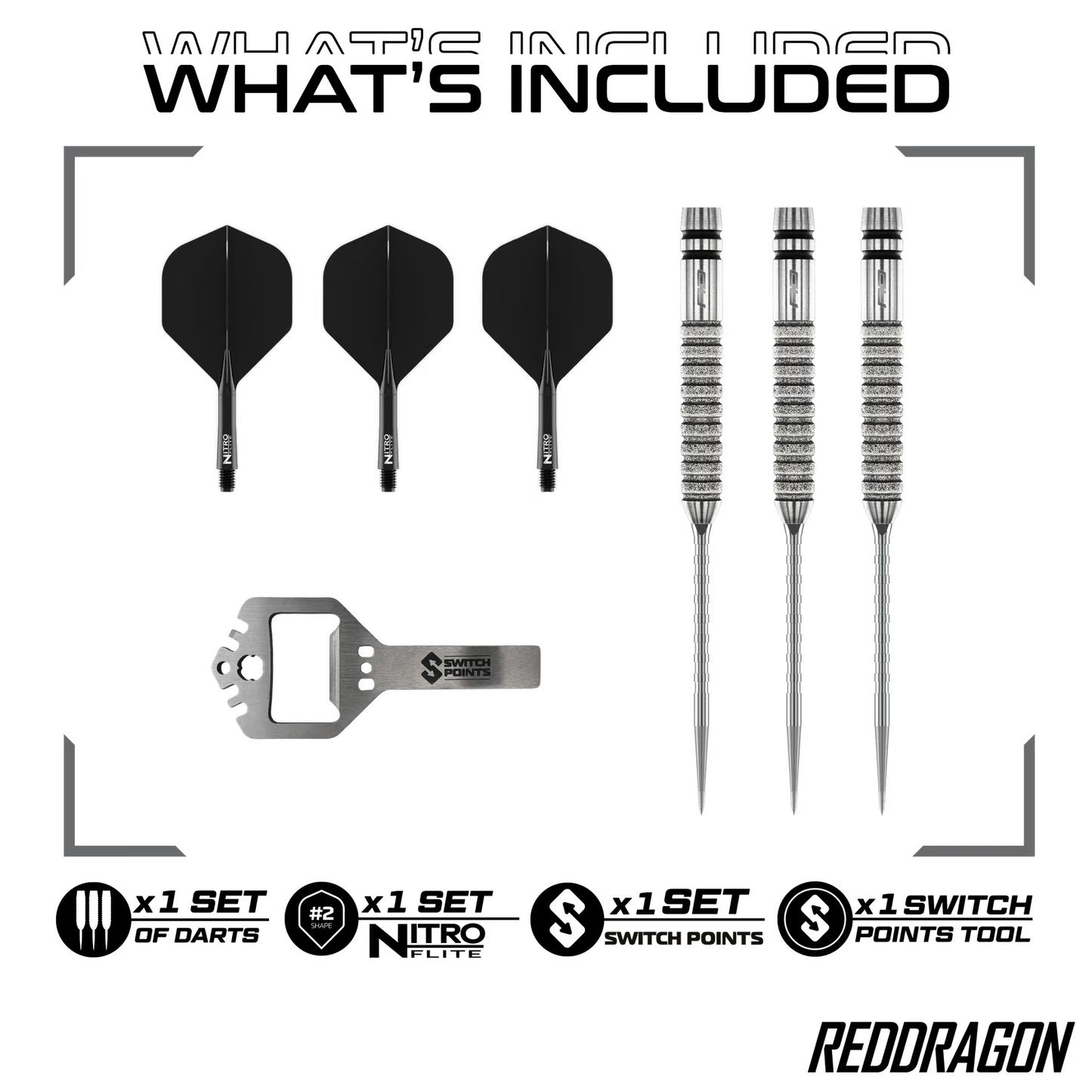 Red Dragon Gian Van Veen Tour Edition Switch Point Steeldarts - 21g