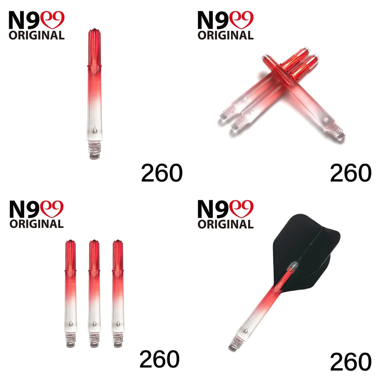 L-Style - Locked Straight Shaft - Natural Nine - Transparent-Rot