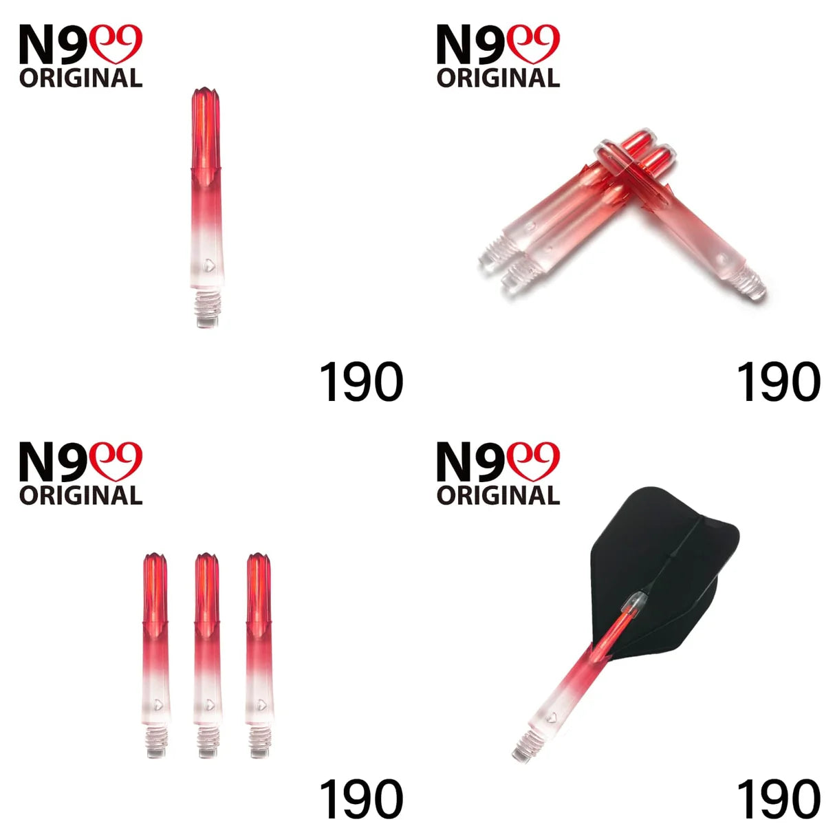L-Style - Locked Straight Shaft - Natural Nine - Transparent-Rot