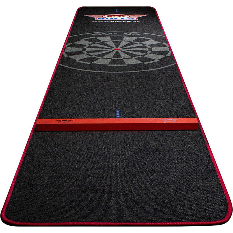 Bulls Carpet Dartmatte Black/Red + Oche | 300x60 cm